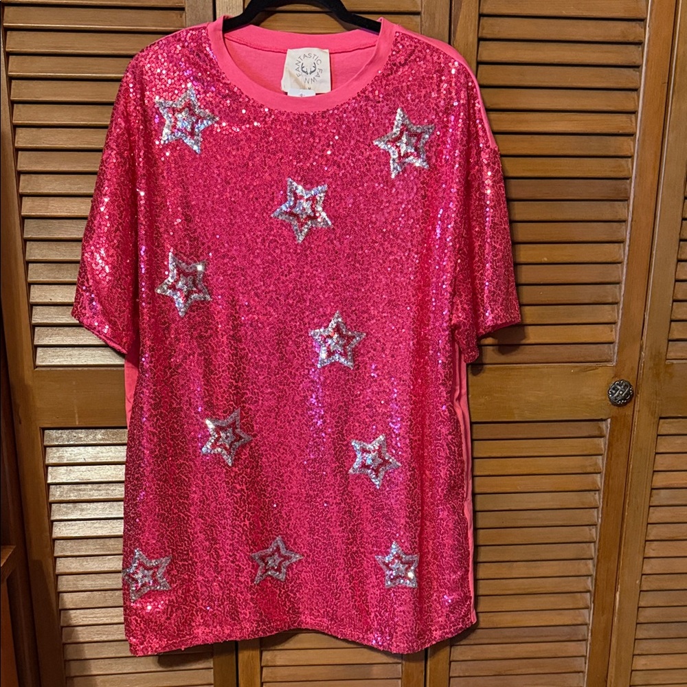 Pink Sequin Star dress